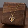 Comercio Exterior de Amazon Venta Caliente Collar de Acero de Titanio Temperamento Femenino Circonita Microincrustada Personalidad Cadena para Clavícula de Alto Sentido Colección Joyería