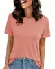 Camiseta de manga curta TK Amazon europeia e americana transfronteiriça mais vendida, peça íntima casual fina de verão com gola redonda, top liso modelador