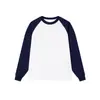 Camiseta de Manga Larga Redonda con Hilo Raglán Pesado de 250g Personalizada para Mujer Ropa de Trabajo Holgada Camisa Cultural Top