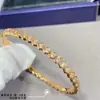 Pulseira Colmeia para Mulheres, Ouro V 18K Ouro Rosa com Diamantes, Anel Liso Empilhável Pulseira com Padrão de Diamantes, Estilo Colmeia Minimalista