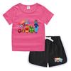 Conjunto de Camiseta de Manga Corta Redonda y Shorts de Verano para Niños 2026 Estilo Coreano Casual Absorbente de Sudor Color Caramelo Sudadera para Bebé