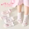 [Nuevo Producto] Calcetines para Niña Rosas Dulces y Lindos Calcetines de Media Caña Transpirables Absorbentes de Sudor para Primavera y Verano Transfronterizos
