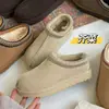 Pantuflas de Algodón Polar Tasman Slip-on Tejidas de Piel de Vaca Interiores Exteriores Botas de Nieve Forradas de Polar para Mujer Piel de Vaca Transfronterizas Botines
