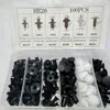 100 PIEZAS en caja, clips universales para parachoques de coche, juego de clips surtidos, tornillos de expansión para interior de coche