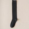 Meias de cor sólida Meias de punho médio e alto para crianças e meias até o joelho Japonês e coreano ins Internet Popular Wear Mori Style Retro Spring and Summer Cotton Socks