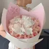 Nuevo Ramo de Flores con Lazo de Algodón Burbuja, Arte Floral Creativo, Regalo Hecho a Mano DIY, Venta al por Mayor para Floristerías