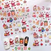 Populares Pegatinas de Uñas Navideñas en Relieve 5D Árbol de Navidad Lindo Caramelo Estrellas Pegatinas Planas de Concha para Uñas al por Mayor