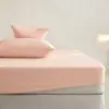 Conjunto de Lençol de Seda Gelo Lavada de Luxo Leve Três Peças - Estilo 3
