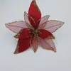 Flores de Navidad Producto Nuevo Transfronterizo Flores de Navidad Blancas Terciopelo de Alta Gama Flores Artificiales Perlas Brillantes Flores de Navidad Estilo Coreano Navidad