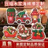 Esponja de Louça de Natal Desenho Animado Cozinha Universal Esponja de Algodão de Polpa de Madeira Esfregão Bloco de Esponja Criativo Esfregão de Panela Esfregão Mágico