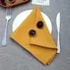 Servilleta Poliéster Algodón Paño para la Boca Actividades de Boda Decoración de Mesa Navidad Color Sólido Flor Plegable Paño para Limpiar Vasos Transfronterizo Especial