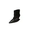 Botas nuevas de estilo retro francés a media pantorrilla, modernas y chic para 2026, botas de talla grande para mujer, cómodas