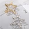Clip Metálico de Estrella Hueca de Cinco Puntas Clip Grande de Tiburón Transfronterizo Pasador Simple Elegante Pasador para el Cabello en la Parte Posterior de la Cabeza