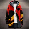 Cardigan con capucha y cremallera suelta para hombre, chaqueta de algodón, 3D digital, sin riesgos, nuevo, independiente de Temu, para hacer tú mismo con imágenes