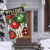 Bandera de Jardín Caliente Navideña Transfronteriza de Amazon Bandera Colgante de Poliéster Invernal Decoraciones para Fiestas de Año Nuevo Personalización
