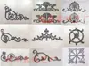 Accesorios decorativos para puertas de hierro, accesorios para puertas de patio, decoraciones de puertas de flores de hierro, accesorios soldados, adornos para puertas de estilo europeo