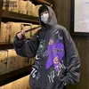 Sudadera con capucha para hombre de otoño 2024, estilo Hong Kong, estampado para estudiantes nuevos, Hip-Hop, talla grande, casual, moderna, de marca, para hombre