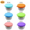 Amazon Caja para Salsas a Prueba de Fugas Acero Inoxidable 304 Cocina Multicolores Tapa Suave de Silicona Taza Portátil para Salsas Plato para Condimentos
