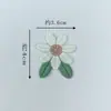Etiqueta de Bordado Computadorizado Acessórios de Cabelo Acessórios Adesivos de Bordado de Renda Cereja Patch DIY Acessórios para Roupas Etiqueta de Tecido Adesivos de Tecido