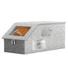 Caja de Almacenamiento Plegable con Cremallera para Gorras, Ventana Transparente a Prueba de Polvo, Gran Capacidad, Apilable