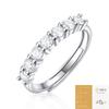 Anillo S925 de Plata Captador de Luz para Mujer, No se Desvanece, Anillo Apilable Moderno y Elegante, Anillo de Moissanita de Lujo Ligero