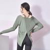 Ropa de Yoga con Malla en la Espalda para Mujer, Tops de Entrenamiento de Secado Rápido, Ropa Deportiva para Fitness, Camisetas de Manga Larga para Correr, Transpirable y Se Puede Usar al Aire Libre