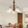Lámpara de Sala de Estar de Alta Gama y Atmosférica, Lámpara Retro Americana para Hogar, Pasillo y Restaurante, Luz Creativa de Lujo, Candelabro de Dormitorio Principal de Alta Gama