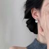 Nuevos Aretes de Lazo de Calcedonia Imitación Diamante Ice Flash Temperamento Joker Lujo Ligero Joyería de Fiesta Venta al por Mayor en Vivo