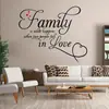Familia son dos personas se enamoran inglés sala de estar adhesivo de pared AF3018