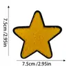 Parche de Tela Bordado Estrella Toalla Parche Bordado Estrella de Cinco Puntas Multicolor Parche Bordado Estrella de Cinco Puntas Accesorios para Ropa Parche Decorativo Parche de Tela Termoadhesivo