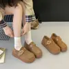Zapatos de plataforma de suela gruesa estilo Birkenstock retro para mujer, nueva colección otoño 2026, mocasines, zuecos y zapatos casuales de un solo color para mujer