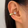 Brinco Ear Cuff Zircônia Gota d'Água Super Brilhante Cruzado Sem Furo Luxo Leve Estilo Frio High-End Nicho Exquisito Clipe de Orelha Brinco