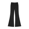 Calça Social Preta Micro-Flare Feminina Outono Inverno Nova Cintura Alta Emagrecimento Petite Não Apertada nas Pernas Tamanho Grande Calça Flare Casual