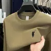 Sudadera de algodón de fibra larga de peso pesado transfronteriza para hombre, nuevo modelo de otoño 2026, cuello redondo casual bordada marca de moda sudadera para hombre al por mayor
