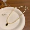 Collar de perlas nuevo coreano para mujer, lujo ligero, nicho, cadena para la clavícula de cuentas de alta gama, accesorios barrocos retro al por mayor