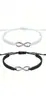Pulsera de Amistad Trenzada Ajustable de Aleación Simple con Hebilla en Forma de 8, Pulsera de Pareja, Cuerda para la Mano, Popular de Venta Caliente Transfronteriza Europea y Americana