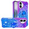 Adecuado para Funda de Teléfono con Hebilla de Anillo Iphone17E, Funda Protectora 17Air Color Degradado Anti-Caídas con Correa Cruzada, Correa para el Hombro