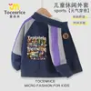 Traje Deportivo Infantil Clásico Dorado de Montaña y Mar Extranjeros con Cremallera para Primavera y Otoño Chaqueta Casual