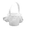 Cesta de Florista com Renda Estilo Ocidental Cesta Estilo Americano Noivos Feito à Mão Pequena Cesta de Flores de Luxo