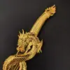 Figura de Periférico de Juego 22cm Cuerpo de Dragón Aleación Edición de Precisión Figura de Metal Arma de Atrezo Sin Afilar DZ