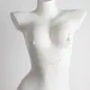 Cadena de Pecho Sexy y Única de Perla Gota de Agua, Cadena Corporal de Perlas Redondas Doble Capa para Sesiones de Fotos Privadas, No Requiere Perforación
