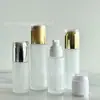 Botella Spray de Vidrio Esmerilado, Botella Dosificadora de Loción a Presión, Tónico Portátil, Botella Cosmética, Set de Productos para el Cuidado de la Piel
