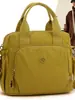 Bolsa de Mão de Grande Capacidade Feminina Casual Moda Tecido de Nylon Bolsa de Ombro Transversal Leve Multicamadas Lona Impermeável Bolsa Feminina