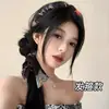 Diadema con Diseño de Corona Alta, Accesorio para el Cabello de Verano Estilo Hada, Adorno para el Cabello Estilo Bosque de Perlas de Celebridad de Internet, Impresionante Diadema de Corona Alta