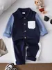 Conjunto de terno de manga comprida outono e inverno para meninos, conjunto de roupas infantis, roupa casual de duas peças, fonte atacadista para exportação e roupas infantis transfronteiriças