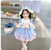 Meninas 2024 Quatro Estações Novas Roupas de Cachorro de Orelha Grande Infantil Infantil Infantil Infantil Performance Princesa Vestido Lolita