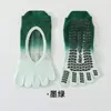 Calcetines de yoga de cinco dedos para mujer, calcetines profesionales antideslizantes para interior, calcetines deportivos de fitness para mujer, calcetines de Pilates degradados