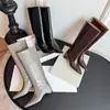 Primer Encuentro Botas Largas Grises de Punta Fina con Tacón de Cuña de Temporada para Mujer, Botas de Caña Alta Rectas, Botas de Rodilla Adelgazantes con Tacón Alto