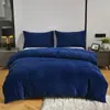 Juego de tres piezas de funda de edredón y fundas de almohada de terciopelo de cristal para comercio exterior transfronterizo AliExpress, ropa de cama suave y afelpada