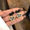 Pendientes de plata 925 con forma de lazo y perlas de Corea del Sur, sencillos y elegantes, con clip para las orejas, para mujer.